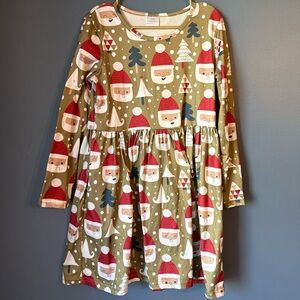 Festive Santa Print Dress